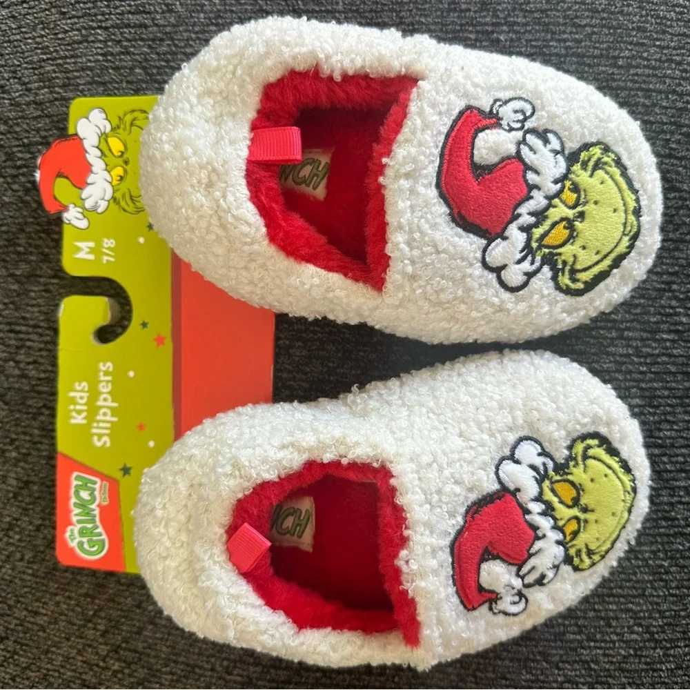 Dr. Seuss The Grinch Kids Slippers size medium 7/8